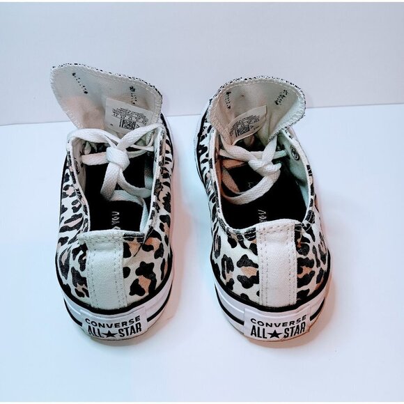 Converse All Star Unisex Low- Top Leopard Print Sneaker - Picture 5 of 8